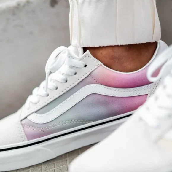 Vans Old Skool Aura Shift & White Skate Sneakers - Picture 10 of 15